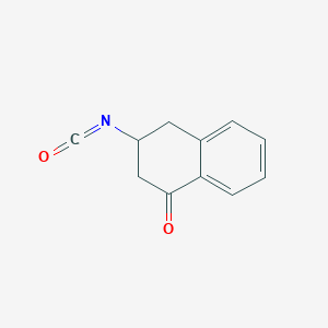 molecular formula C11H9NO2 B8483524 3-Isocyanato-1-oxo-1,2,3,4-tetrahydronaphthalene 