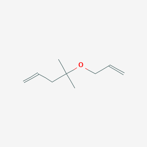molecular formula C9H16O B8483559 4-(Allyloxy)-4-methylpent-1-ene 