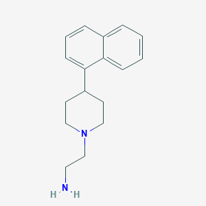 molecular formula C17H22N2 B8483578 (2 Aminoeth 1-yl) 4-naphth-1-ylpiperidine 