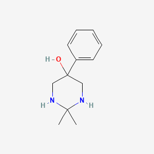 molecular formula C12H18N2O B8483622 5-Pyrimidinol, hexahydro-2,2-dimethyl-5-phenyl- CAS No. 114703-62-7