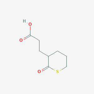 molecular formula C8H12O3S B8483654 3-(2-oxotetrahydro-2H-thiopyran-3-yl)propanoic acid 