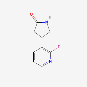 molecular formula C9H9FN2O B8483659 4-(2-Fluoropyridin-3-yl)pyrrolidin-2-one 