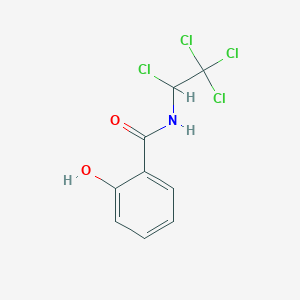 molecular formula C9H7Cl4NO2 B8483663 2-Hydroxy-N-(1,2,2,2-tetrachloroethyl)benzamide CAS No. 70193-12-3