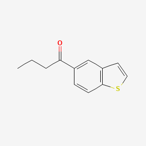 molecular formula C12H12OS B8483669 1-Butanone,1-benzo[b]thien-5-yl- 