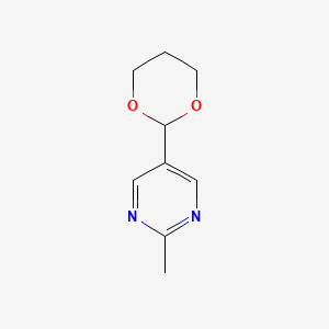 molecular formula C9H12N2O2 B8483684 5-(1,3-Dioxan-2-yl)-2-methylpyrimidine 