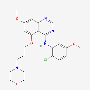 N-(2-chloro-5-methoxyphenyl)-7-methoxy-5-(3-morpholin-4-ylpropoxy)quinazolin-4-amine