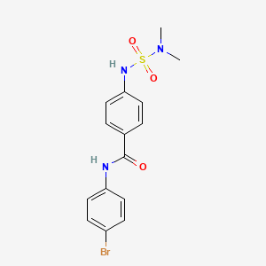 molecular formula C15H16BrN3O3S B8483720 N-(4-Bromophenyl)-4-[(dimethylsulfamoyl)amino]benzamide CAS No. 90234-05-2