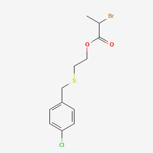 2-{[(4-Chlorophenyl)methyl]sulfanyl}ethyl 2-bromopropanoate