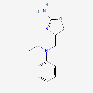 molecular formula C12H17N3O B8483797 4-((Ethyl(phenyl)amino)methyl)-4,5-dihydrooxazol-2-amine 