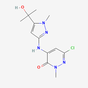 6-Chloro-4-(5-(2-hydroxypropan-2-yl)-1-methyl-1H-pyrazol-3-ylamino)-2-methylpyridazin-3(2H)-one