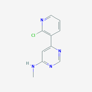 molecular formula C10H9ClN4 B8483958 6-(2-chloropyridin-3-yl)-N-methylpyrimidin-4-amine 