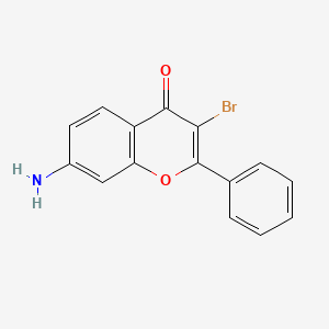 7-Amino-3-bromo-2-phenyl-1-benzopyran-4-one