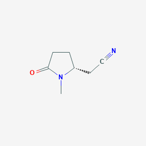 molecular formula C7H10N2O B8484018 (R)-2-(1-Methyl-5-oxopyrrolidin-2-yl)acetonitrile 