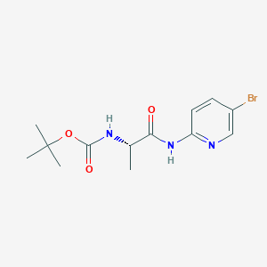 molecular formula C13H18BrN3O3 B8484069 tert-butyl N-[(1S)-1-[(5-bromopyridin-2-yl)carbamoyl]ethyl]carbamate 