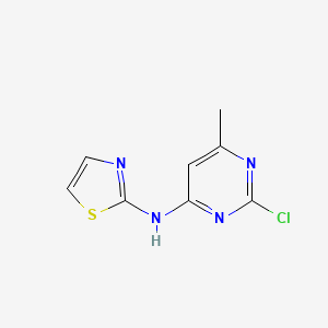 molecular formula C8H7ClN4S B8484146 2-chloro-6-methyl-N-(1,3-thiazol-2-yl)pyrimidin-4-amine 