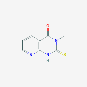 molecular formula C8H7N3OS B8484173 3-methyl-2-thioxo-1H-pyrido[3,2-e]pyrimidin-4-one 