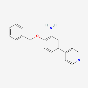 molecular formula C18H16N2O B8484207 2-(Benzyloxy)-5-(pyridin-4-yl)benzenamine 