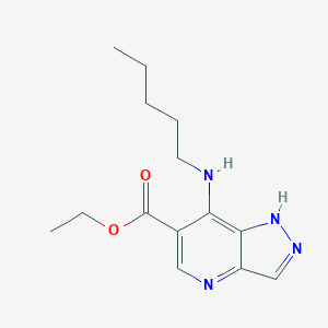 1h-Pyrazolo[4,3-b]pyridine-6-carboxylic acid,7-(pentylamino)-,ethyl ester