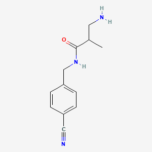 molecular formula C12H15N3O B8484291 3-amino-N-(4-cyanobenzyl)-2-methylpropanamide 