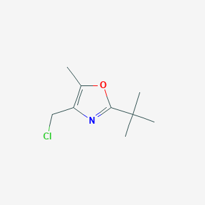 molecular formula C9H14ClNO B8484385 2-Tert-butyl-4-chloromethyl-5-methyl-oxazole 