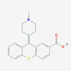 molecular formula C20H19NO2S B8484415 9-(1-Methylpiperidin-4-ylidene)-9H-thioxanthene-2-carboxylic acid CAS No. 65797-41-3