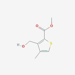molecular formula C8H10O3S B8484484 Methyl 3-(hydroxymethyl)-4-methylthiophene-2-carboxylate 