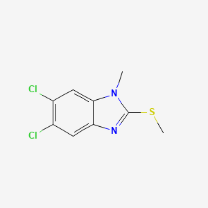 B8484489 1H-Benzimidazole, 5,6-dichloro-1-methyl-2-(methylthio)- CAS No. 70867-61-7