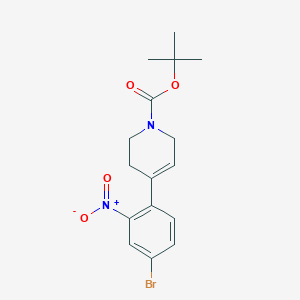 molecular formula C16H19BrN2O4 B8484493 tert-butyl 4-(4-bromo-2-nitrophenyl)-5,6-dihydropyridine-1(2H)-carboxylate 