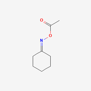 molecular formula C8H13NO2 B8484498 Cyclohexanone, oxime, acetate 