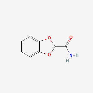 molecular formula C8H7NO3 B8484503 Benzodioxole-2-carboxamide CAS No. 939-71-9
