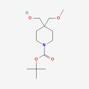 molecular formula C13H25NO4 B8484527 Tert-butyl 4-(hydroxymethyl)-4-(methoxymethyl)piperidine-1-carboxylate 