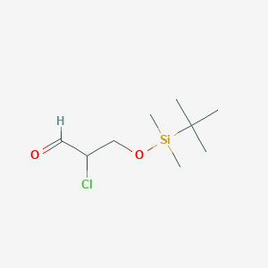 molecular formula C9H19ClO2Si B8484535 3-{[tert-Butyl(dimethyl)silyl]oxy}-2-chloropropanal CAS No. 919102-55-9