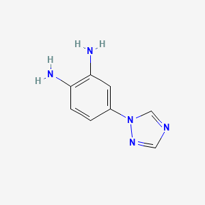 molecular formula C8H9N5 B8484538 4-(1,2,4-Triazol-1-yl)-o-phenylenediamine 