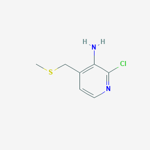 molecular formula C7H9ClN2S B8484566 3-Amino-2-chloro-4-methylthiomethylpyridine 