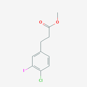 molecular formula C10H10ClIO2 B8484577 Methyl 3-(4-chloro-3-iodophenyl)propanoate 