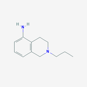 molecular formula C12H18N2 B8484605 5-Amino-2-propyl-1,2,3,4-tetrahydroisoquinoline CAS No. 223700-12-7