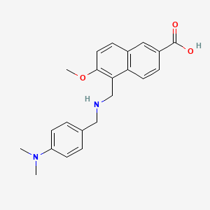 5-[[[4-(dimethylamino)phenyl]methylamino]methyl]-6-methoxynaphthalene-2-carboxylic acid