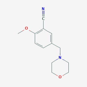 molecular formula C13H16N2O2 B8484667 2-Methoxy-5-morpholin-4-ylmethyl-benzonitrile 