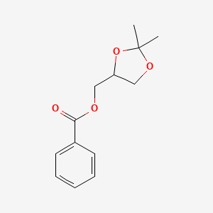 molecular formula C13H16O4 B8484694 (2,2-Dimethyl-1,3-dioxolan-4-yl)methyl benzoate 