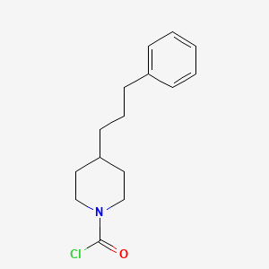 4-(3-Phenylpropyl)piperidine-1-carbonyl chloride