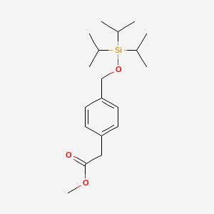 molecular formula C19H32O3Si B8484704 Methyl 2-(4-((triisopropylsilyloxy)methyl)phenyl)acetate 
