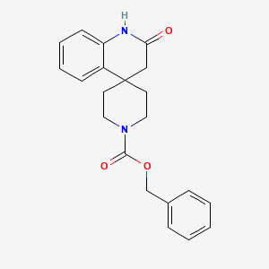 molecular formula C21H22N2O3 B8484717 benzyl 2'-oxo-2',3'-dihydro-1'H-spiro[piperidine-4,4'-quinoline]-1-carboxylate 