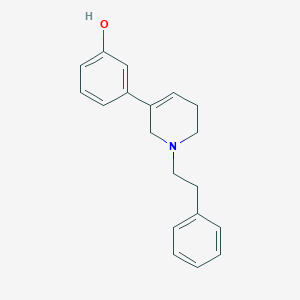 molecular formula C19H21NO B8484731 3-[1-(2-Phenylethyl)-1,2,5,6-tetrahydropyridin-3-yl]phenol CAS No. 83010-49-5