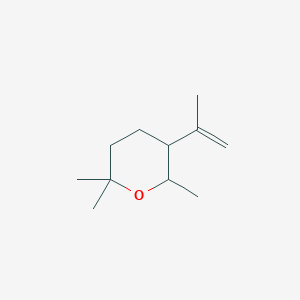 molecular formula C11H20O B8484761 2,2,6-Trimethyl-5-isopropenyltetrahydropyran 