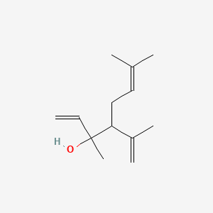 molecular formula C13H22O B8484763 4-Isopropenyl-3,7-dimethyl-1,6-octadien-3-ol CAS No. 64667-23-8