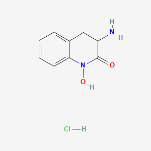 molecular formula C9H11ClN2O2 B8484765 3-Amino-1-hydroxy-2-oxo-1,2,3,4-tetrahydroquinoline hydrochloride CAS No. 93029-94-8