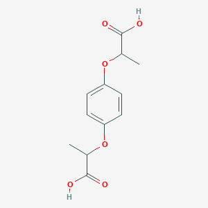 molecular formula C12H14O6 B8484773 2-[4-(1-Carboxyethoxy)phenoxy]propanoic acid 