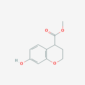 molecular formula C11H12O4 B8484786 methyl 7-hydroxy-3,4-dihydro-2H-chromene-4-carboxylate 