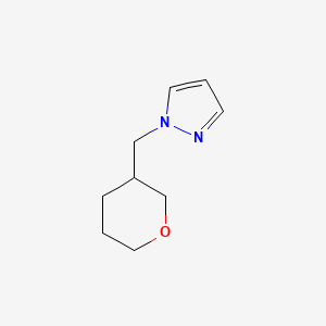 molecular formula C9H14N2O B8484804 1-((tetrahydro-2H-pyran-3-yl)methyl)-1H-pyrazole 