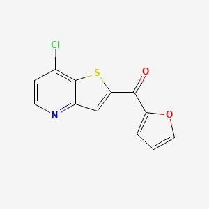 molecular formula C12H6ClNO2S B8484873 (7-Chlorothieno[3,2-b]pyridin-2-yl)(furan-2-yl)methanone 